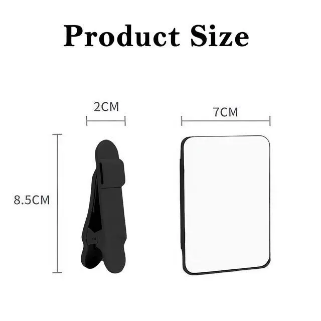 Alt view image 6 of 6 - 2.2" Magnetic Selfie Mirror for Back Camera - Slim Convex Mirror, MagSafe Compatible, Wide-Angle for iPhone 16/15/14/13 Pro Max Plus & All Phones, Ideal for Selfies, Vlogging, Black