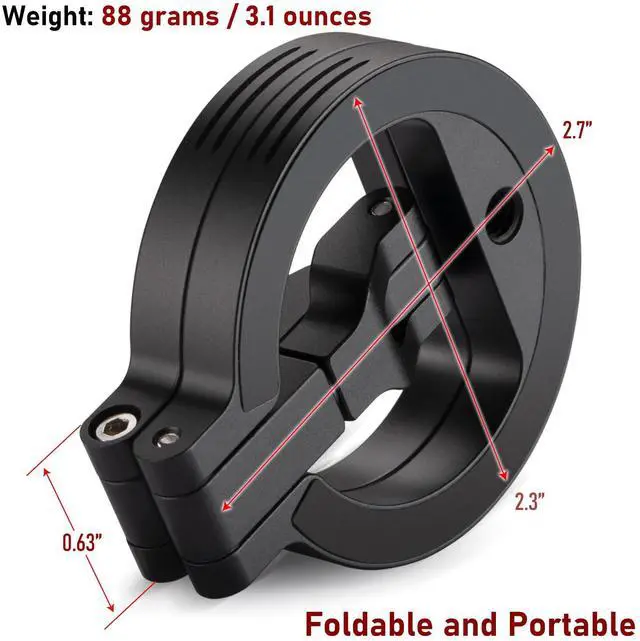 Alt view image 3 of 7 - Double Magnetic Ring Phone Holder Attach to Any Iron Surface | 1/4" Screw Hole | Compatible with iPhone 17/16/15/14/13/12 Pro Max Series & Magnetic Cases (MS-02R)