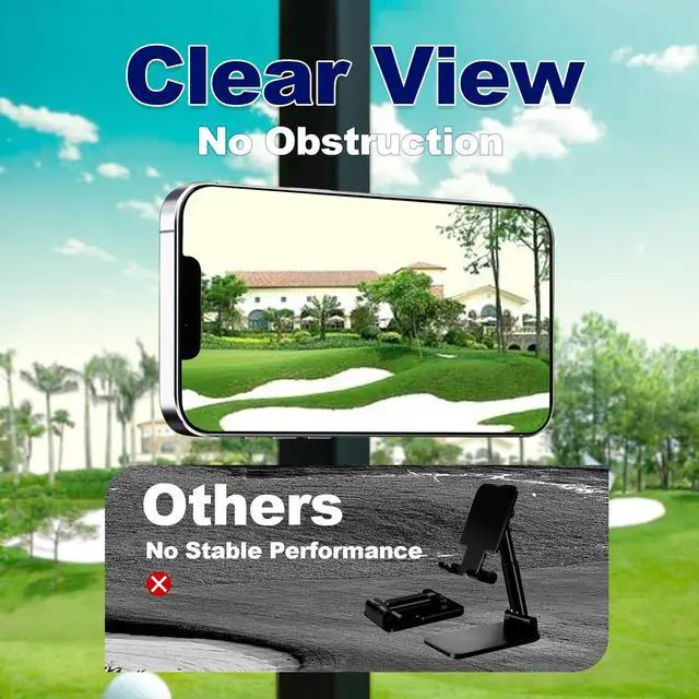 Alt view image 6 of 7 - Magnetic Phone Holder for Golf Cart, Car, Gym & Home Strong Magnet Mount with 360° Adjustable Rotation Anti-Slip Rubberized Base Compatible with iPhone & Android with Magnetic Ring Gifts for Golfers