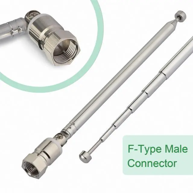 Alt view image 5 of 6 - FM Telescopic Antenna Kit 75 Unbal F Type Connector DAB Radio Replacement Antenna for TV AM FM Radio Stereo Receiver Bose Wave etc.