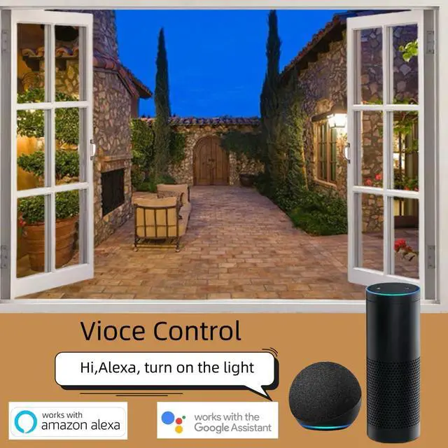 Alt view image 5 of 7 - 5GHz &2.4 GHz Outdoor Smart WiFi Plug Outlet,IP44,15 Amps,One Grounded Outlet, Wireless Remote, Alexa Smart Plugs and Google Home Assistant, ETL Listed,Black(1 Pack)
