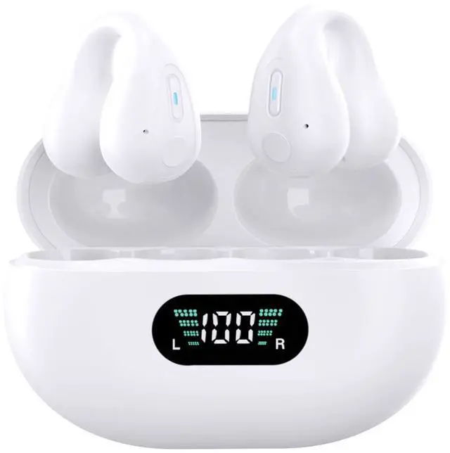 Main image of AI Language Translator Earbuds, Two Way Real-time Translation 144 Language Wireless Bluetooth Translation Headphones, APP Online Instant Voice Translation for Travel Business Learning, White