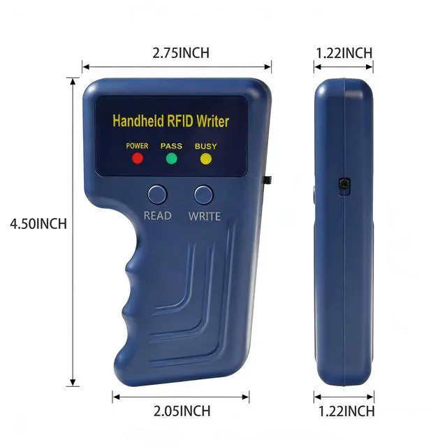 Alt view image 2 of 4 - Handheld 125KHz RFID Duplicator HID AWID Proximity Card Copier, Portable RFID Access Control Card Writer for Office Home Property Management