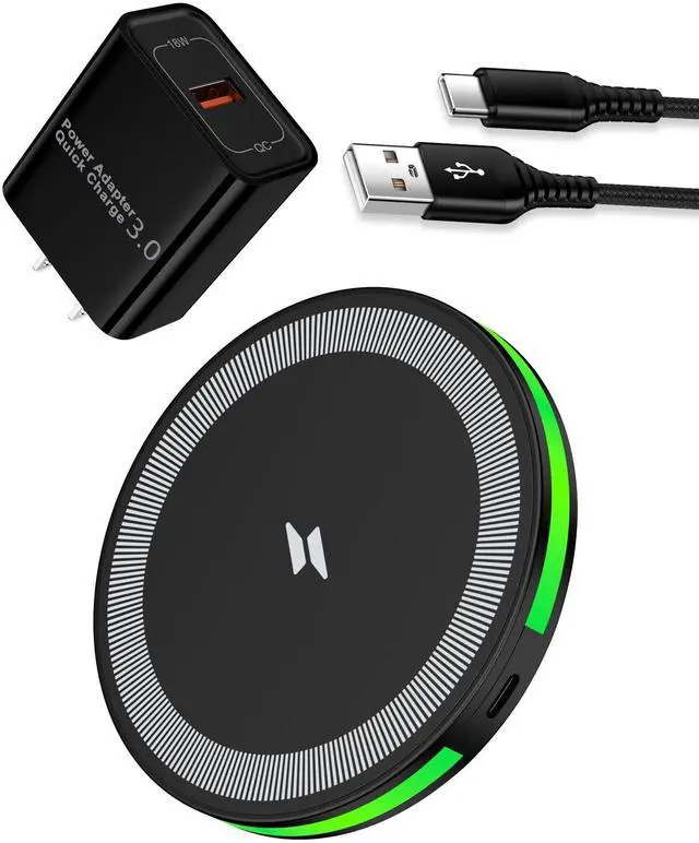 Main image of Wireless Charger for Samsung Galaxy S26 Ultra/S26 Plus/S26/S25 Ultra/S25 Edge/S25FE/S24/S23/S22/S21,15W Fast Phone Charging Pad/Station with 18W Block for Google Pixel 10 Pro XL/10a 9a iPhone 17/16/15