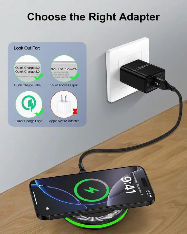Alt view image 4 of 7 - Wireless Charger for Samsung Galaxy S26 Ultra/S26 Plus/S26/S25 Ultra/S25 Edge/S25FE/S24/S23/S22/S21,15W Fast Phone Charging Pad/Station with 18W Block for Google Pixel 10 Pro XL/10a 9a iPhone 17/16/15