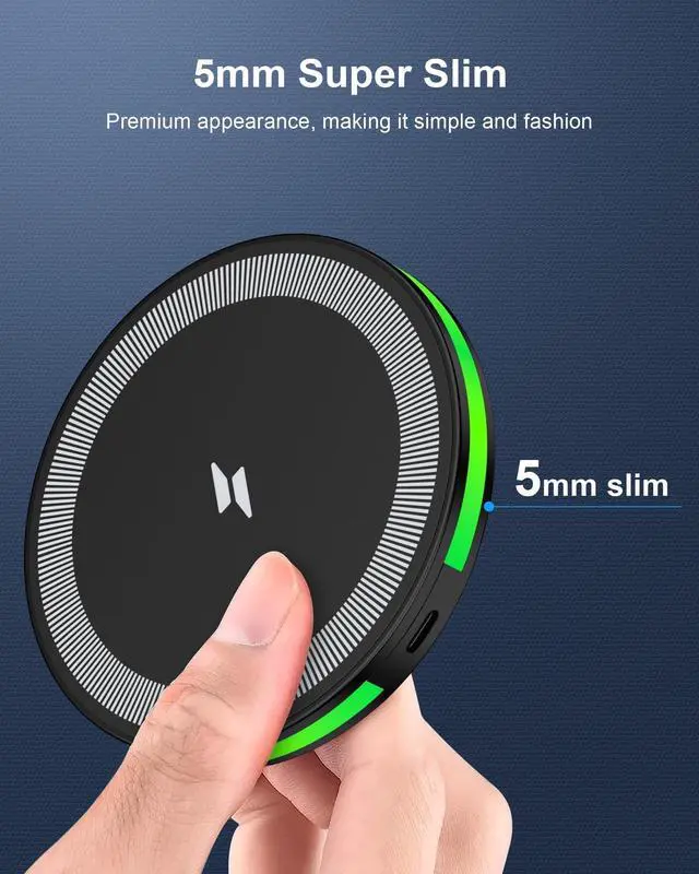 Alt view image 6 of 7 - Wireless Charger for Samsung Galaxy S26 Ultra/S26 Plus/S26/S25 Ultra/S25 Edge/S25FE/S24/S23/S22/S21,15W Fast Phone Charging Pad/Station with 18W Block for Google Pixel 10 Pro XL/10a 9a iPhone 17/16/15