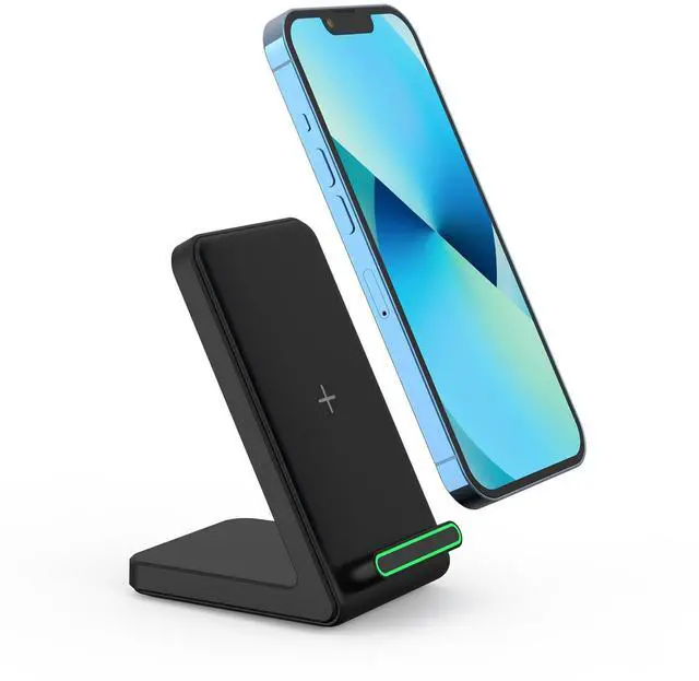 Main image of Fast Wireless Charger, 15W Wireless Charging Stand Compatible with Samsung Galaxy S24/S23/S22/S21/S20, for iPhone 17/16/15/14/13/12/11/XR/8, for Google Pixel 9 8 7,and More.