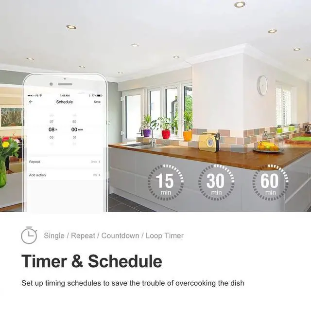 Alt view image 4 of 7 - 30A Hight Power WiFi Wireless Smart Switch, DIY Module for Smart Home Automation, ewelink APP Remote Control, Timer, Compatible with Alexa & Google Home