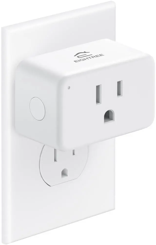 Main image of Smart Plug 15A, WiFi Outlet that Compatible with Alexa & Google Home & SmartThings, No Hub Required, Smart Outlet with Remote Control, Timer & Schedule, 2.4GHz WiFi Only, 1 Pack