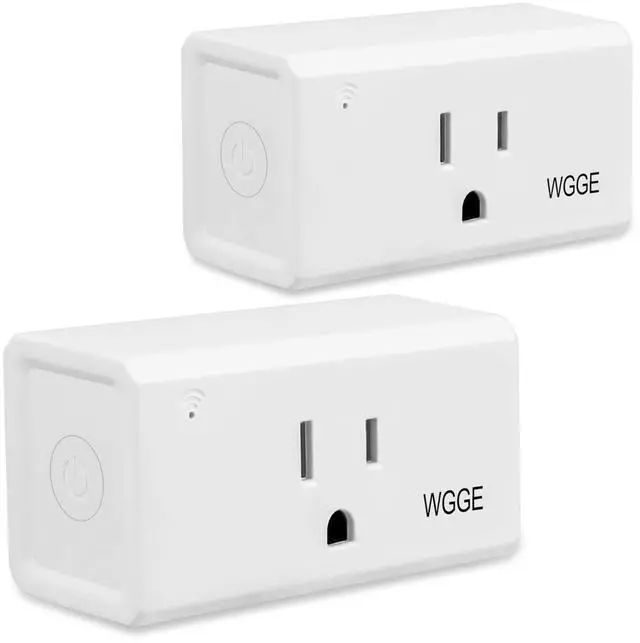Main image of WiFi Smart Plug Outlet, APP Remote Control Anywhere, Timer Function,Compatible with Alexa or Google Assistant, No Hub Required, 2.4 Ghz Network Only (White / 2 Pcs)