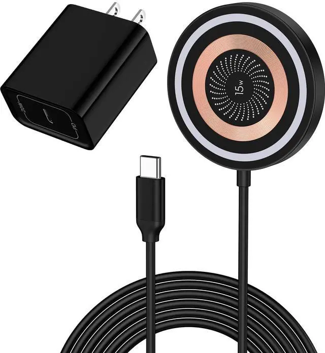 Main image of Wireless Charger for Samsung 15W Wireless Charger Pad Fast Charging for Galaxy S26 Ultra/S25/S24FE/S23/S22/Z Flip 7/6, Magnetic Wireless Charger iPhone 17 16 15 Magsafe Charger Station&20W USB-C Block