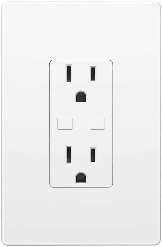 Main image of Smart WiFi in-Wall Outlet Switch 2 Individually Outlets Works with Timer Function Compatible with Alexa and Google Assistant BN-LINK