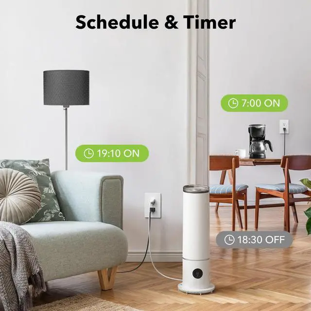Alt view image 5 of 7 - Smart WiFi in-Wall Outlet Switch 2 Individually Outlets Works with Timer Function Compatible with Alexa and Google Assistant BN-LINK