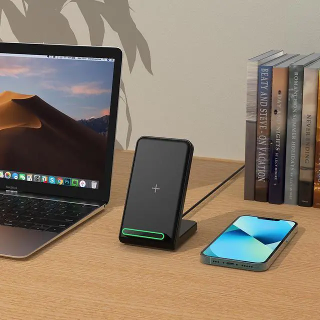 Alt view image 6 of 6 - Fast Wireless Charger, 15W Wireless Charging Stand Compatible with Samsung Galaxy S24/S23/S22/S21/S20, for iPhone 17/16/15/14/13/12/11/XR/8, for Google Pixel 9 8 7,and More.