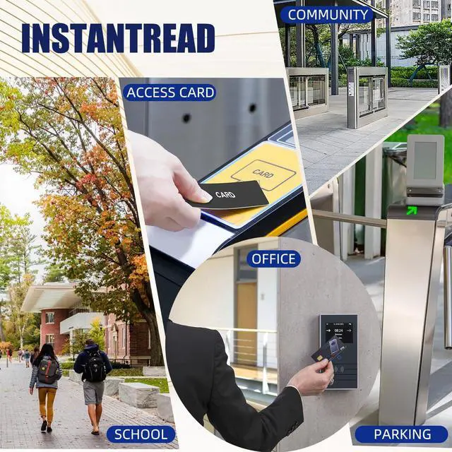 Alt view image 6 of 6 - RFID 125KHz Card Reader Writer Handheld Smart ID Card for T5577 or EM4305, Includes 6pc White Card and 6pc Blank Writable T5577 Keychains Christmas Stocking Stuffers for Men
