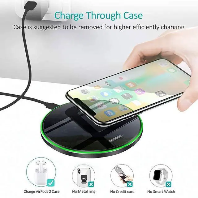 Alt view image 2 of 7 - Wireless Charger 30WWireless Charger Pad Fast Wireless Charging Compatible with Galaxy S24/S23/S22/S21/S20/S10, Fast Charger Compatible with iPhone 16/15/14/13/12/11 Series