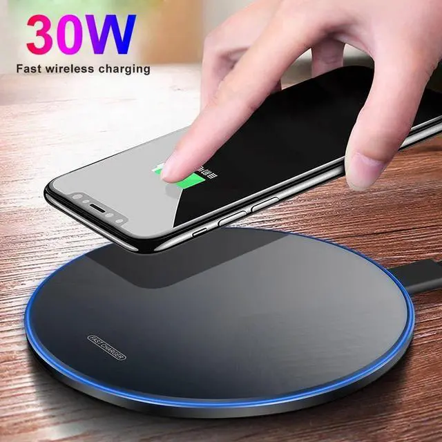 Alt view image 5 of 7 - Wireless Charger 30WWireless Charger Pad Fast Wireless Charging Compatible with Galaxy S24/S23/S22/S21/S20/S10, Fast Charger Compatible with iPhone 16/15/14/13/12/11 Series