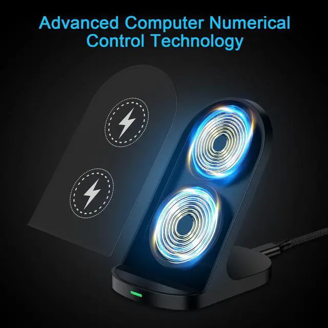 Alt view image 6 of 7 - Wireless Charger Fast Charging Stand for Moto G Stylus 5G 2026/G Power 2025 2024,Edge 2026 2025 2024 2023/Edge 70 Ultra 60 Pro/Razr/Razr 60 Pro/X70 Air/X50 Ultra/X40,15W Android Wireless Phone Charger