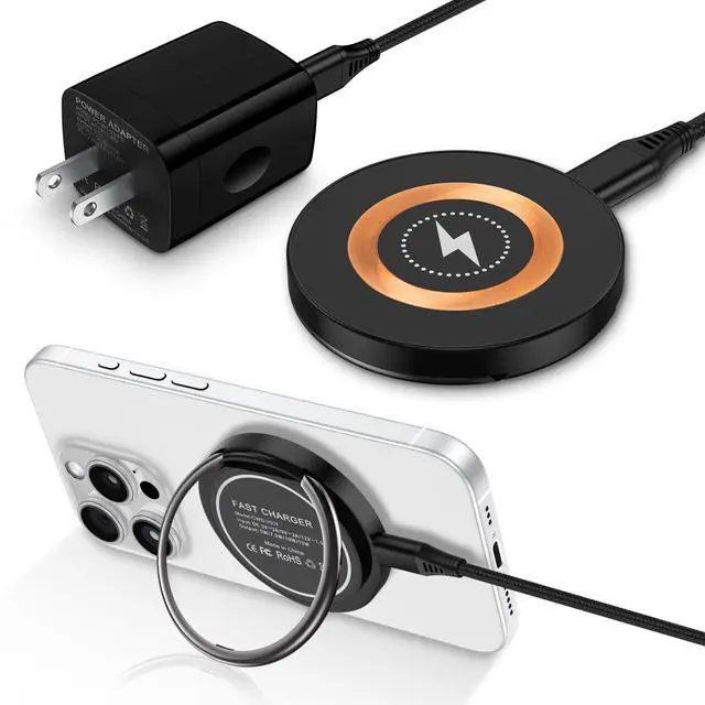 Main image of S25 S24 Ultra Magnetic Wireless Charger Fast Charging Pad for Samsung Galaxy Z Fold 7/6/Flip 7/6/5/S25 Edge/S24/S23/S22/S21/Moto Edge 2024,15W Wireless Phone Magsafe Charger &20W USB C Charger Block