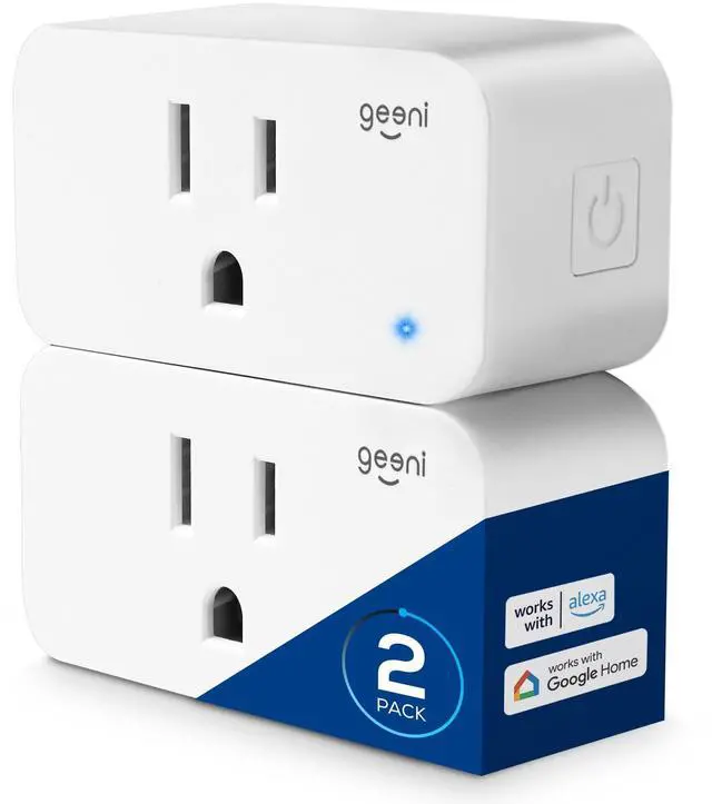 Main image of Smart Plug Mini 15A WiFi Outlet 2-Pack, Compatible with Alexa Google Home, No Hub Required, App Remote Control, UL Certified White