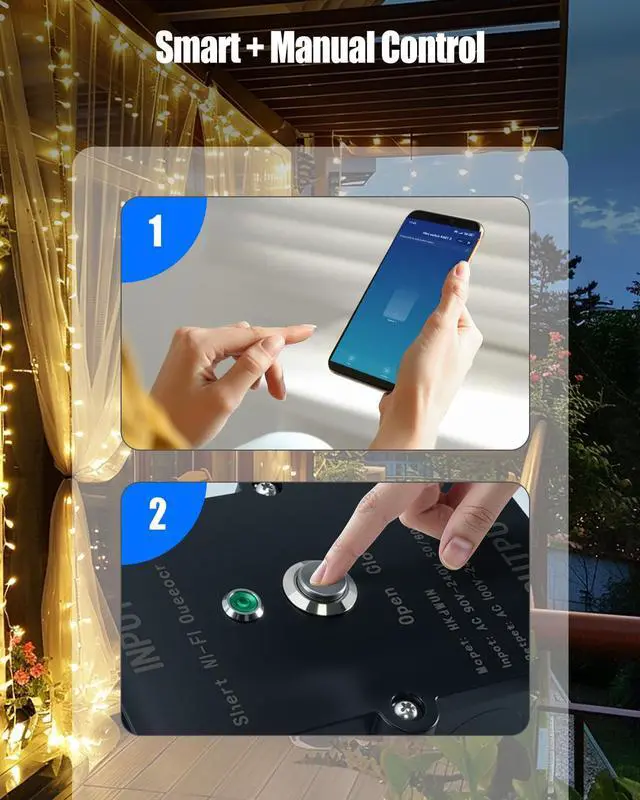Alt view image 4 of 7 - 16A Smart Outdoor Plug, IP65 Waterproof and Dustproof Decorations Remote Control, Outdoor Light Strings Fountain Pumps Holiday, Compatible with Alexa Google Home