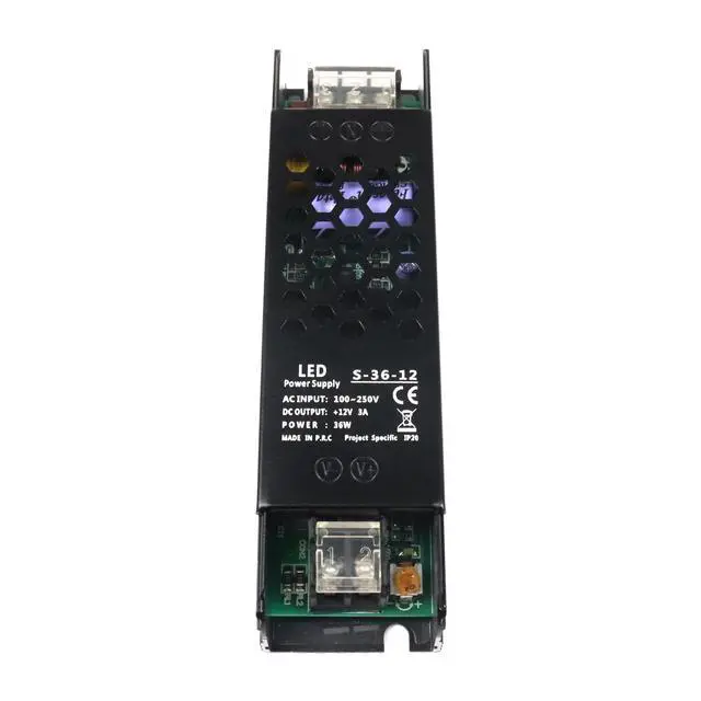 Alt view image 7 of 7 - 12V 3A 36W Universal Regulated Switching Power Supply, 100-250V AC to 12V DC Converter, LED Driver, Industrial Transformer, Adapter for Strip Light, Lamp, Radio
