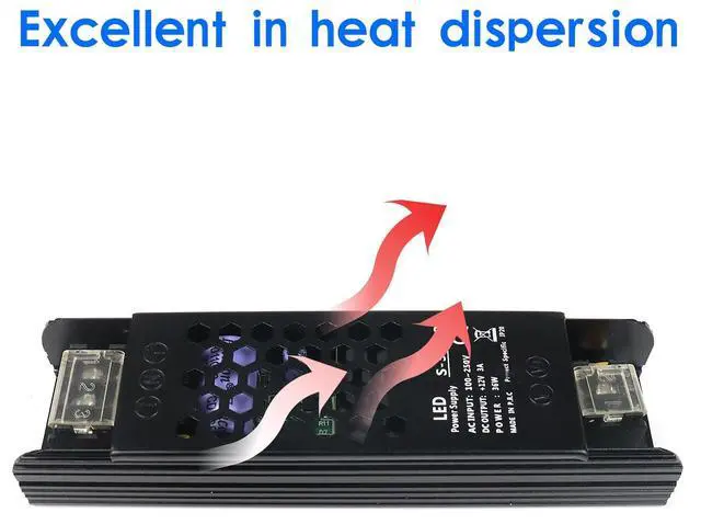 Alt view image 4 of 7 - 12V 3A 36W Universal Regulated Switching Power Supply, 100-250V AC to 12V DC Converter, LED Driver, Industrial Transformer, Adapter for Strip Light, Lamp, Radio