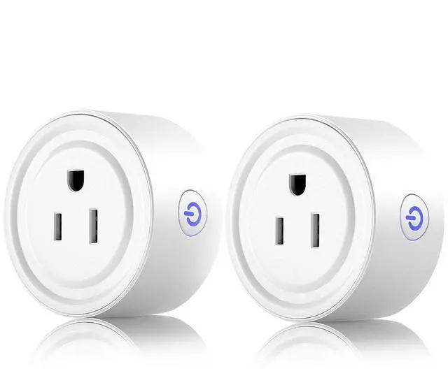 Main image of Smart Plug 2 Pack Wi-Fi Enabled Mini Smart Socket Compatible with Amazon Alexa Google Home, Remote Control Outlet with Timing Function