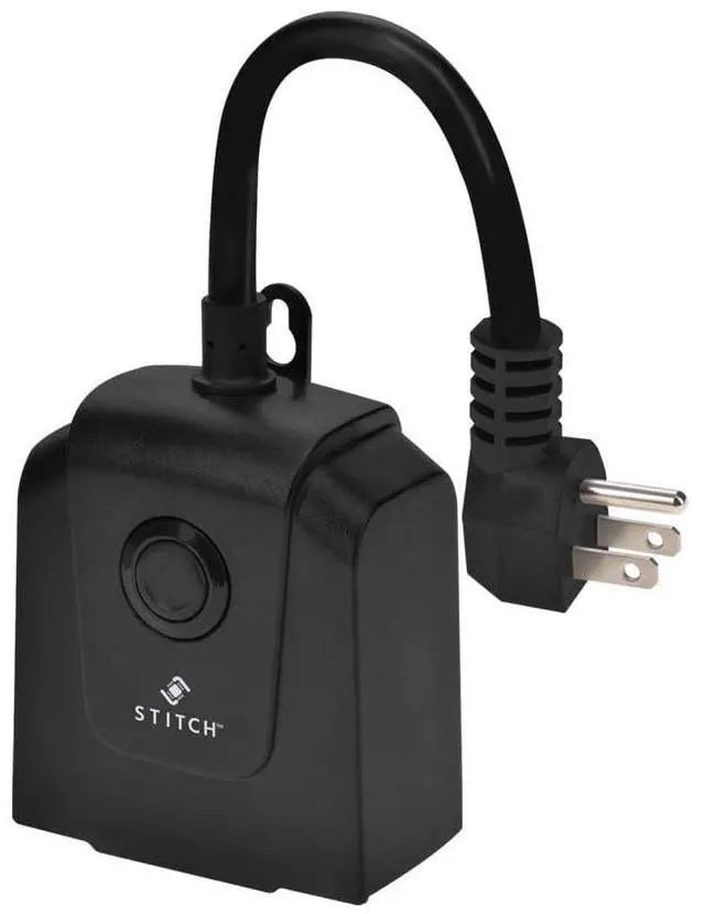 Alt view image 3 of 6 - Smart Outdoor Plug, IP65 Weather Resistance, 2 Individually Controlled Outlets, No Hub Required, Compatible with Google Home - STITCH Series
