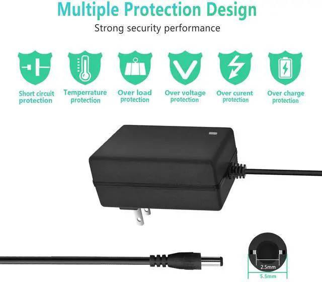 Alt view image 5 of 7 - 12V 3A Wall Power Supply AC Adapter 100-240V AC/DC Converter 12 Volt 1000mA 1500mA 2000mA 2500mA 3000mA Transformers Power Supply with 5.5x2.5mm/2.1mm Plug for LED Strip Light Camera Router