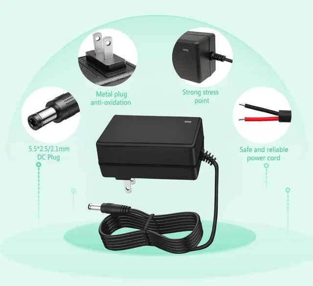 Alt view image 3 of 7 - 12V 3A Wall Power Supply AC Adapter 100-240V AC/DC Converter 12 Volt 1000mA 1500mA 2000mA 2500mA 3000mA Transformers Power Supply with 5.5x2.5mm/2.1mm Plug for LED Strip Light Camera Router