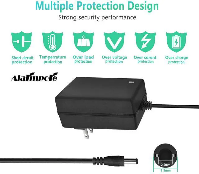 Alt view image 5 of 7 - 12V 3A Power Supply Adapter 36W, AC to DC 12 Volt 3A 3000mA Converter, 10 Interchangeable Plugs 5.5x2.1mm 2.5mm for LED Strip CCTV Camera Router Speaker LCD Monitor