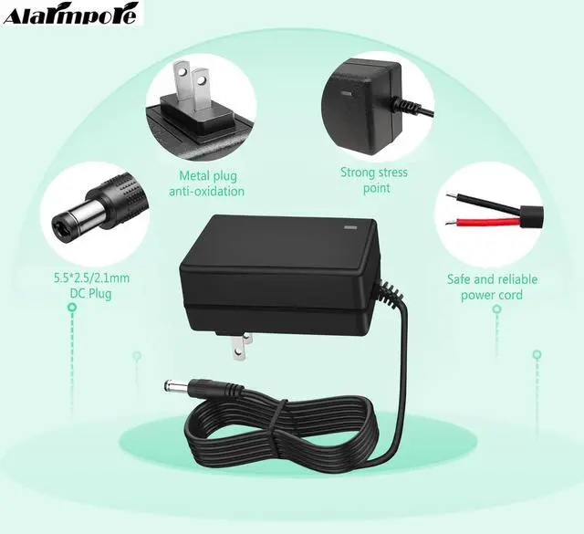 Alt view image 3 of 7 - 12V 3A Power Supply Adapter 36W, AC to DC 12 Volt 3A 3000mA Converter, 10 Interchangeable Plugs 5.5x2.1mm 2.5mm for LED Strip CCTV Camera Router Speaker LCD Monitor
