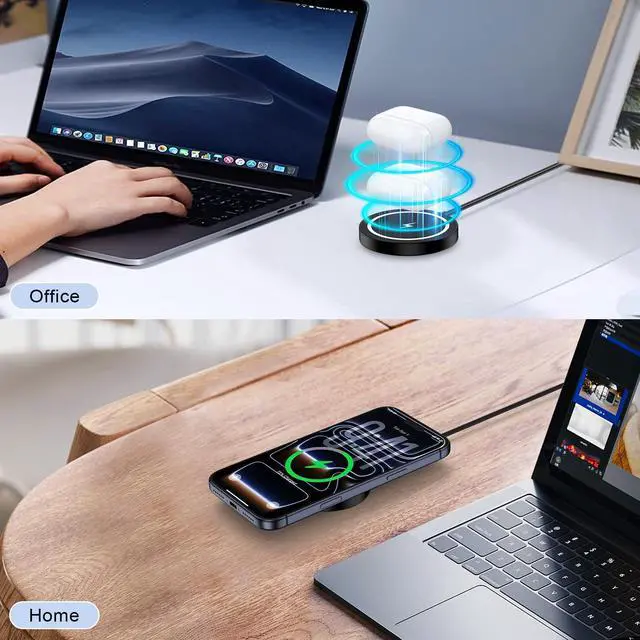 Alt view image 4 of 5 - for Samsung S26 Ultra Magnetic Wireless Charger Fast Charging Pad for Samsung Galaxy S26+ S26 S25 Ultra S25 S24,15W Magsafe Wireless Charger Mat with 4FT USB-C/USB A Port for Pixel 10 Pro Fold XL 9 8