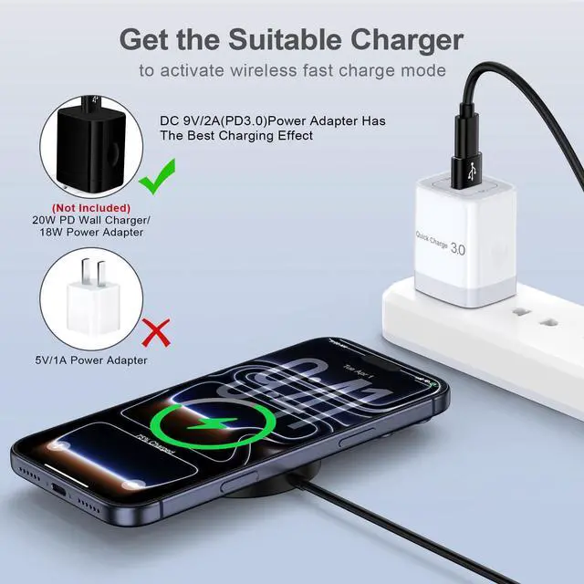Alt view image 2 of 5 - for Samsung S26 Ultra Magnetic Wireless Charger Fast Charging Pad for Samsung Galaxy S26+ S26 S25 Ultra S25 S24,15W Magsafe Wireless Charger Mat with 4FT USB-C/USB A Port for Pixel 10 Pro Fold XL 9 8
