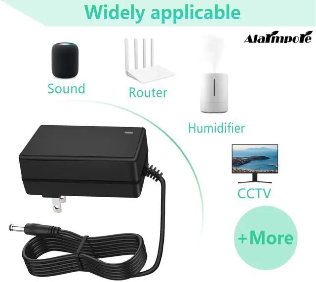 Alt view image 4 of 7 - 12V 3A Power Supply Adapter 36W, AC to DC 12 Volt 3A 3000mA Converter, 10 Interchangeable Plugs 5.5x2.1mm 2.5mm for LED Strip CCTV Camera Router Speaker LCD Monitor
