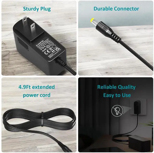 Alt view image 6 of 7 - Universal AC Adapter 12V 3A Center Positive Power Supply 12 Volt 3 Amp 2.5A 2A 1.5A 1A 500mA Charger DC 12V Power Cord for Router DVD Player Speaker LED Strip Light CCTV Security Camera