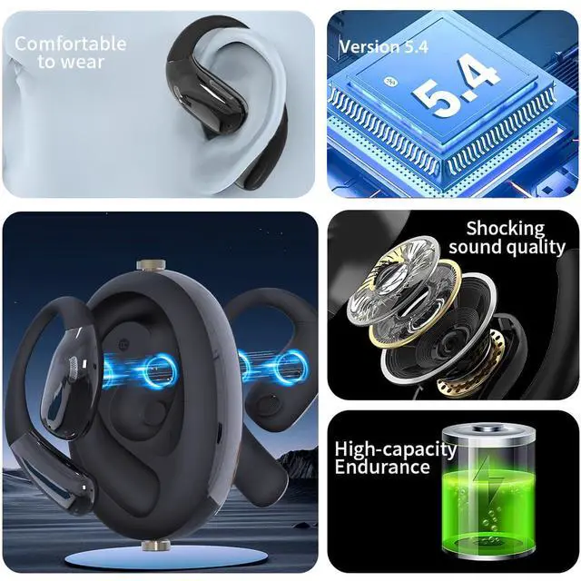 Alt view image 2 of 7 - AI Language Translator Earbuds, Translation Earbuds Real Time, 3-in-1 Earbud Translator 144 Languages & Accents, Translation Headphones Fit iOS & Android for Travel Business Learning (A60 Black)