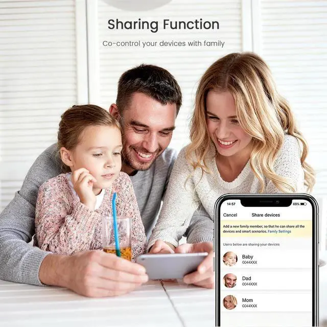 Alt view image 7 of 7 - Smart Home Plug, 2.4GHz WiFi Smart Socket, Works with Alexa & Google Assistant, 10A Mini Smart Outlet, APP Timer, Countdown & Group Control, No Hub Needed, ETL FCC RoHS Certified, White,2 Pack