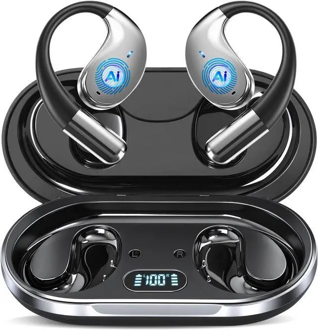 Main image of AI Translation Earbuds Real Time 164 Languages 80H Playtime Translator Ear Buds Audifonos Traductores Inglés Español Wireless Earphones Bluetooth Headphones for Travel Business Meeting Learning Black