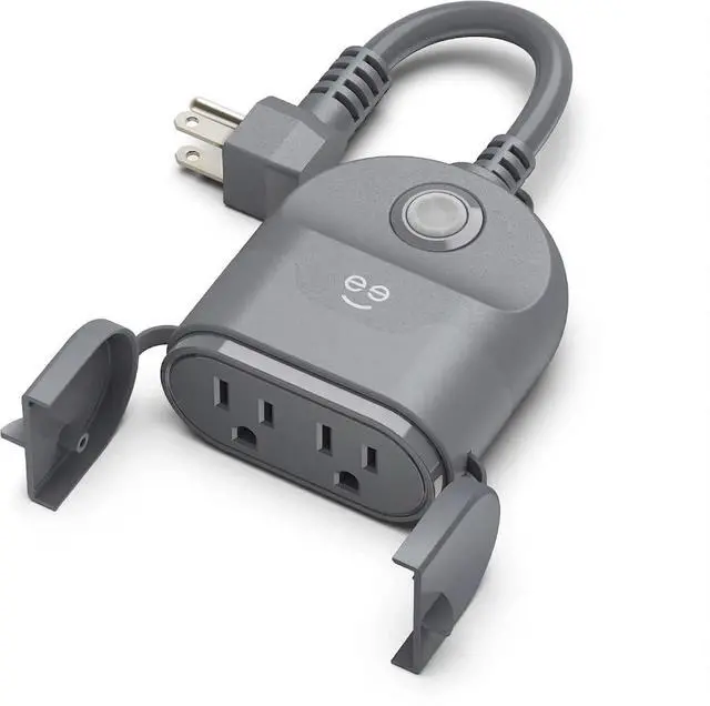 Main image of Outdoor Duo Wi-Fi Smart Plug, Weatherproof Dual Socket, Wireless Remote Control, Works with Alexa & Google Home, 2 Outlets