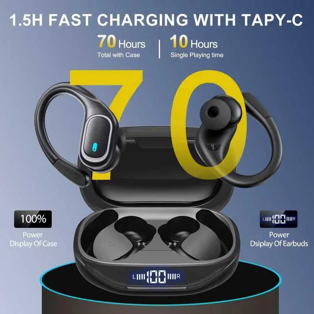 Alt view image 4 of 7 - Translation Earbuds-70H Playing Time,164 Language Ai Translation Earbuds Real Time,Bluetooth 5.4 Translator Device Noise Cancelling,ranslation Headphones for Travel & Business & Study,Black