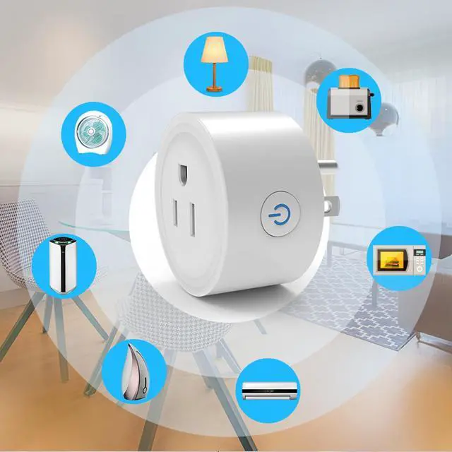 Alt view image 5 of 6 - 2 Pack Smart Plug 16A Smart Outlet WiFi Socket with Tuya App Remote Control Compatible with Alexa Google Home 16A Smart Life Plug with Timer Function 2.4GHz WiFi Only
