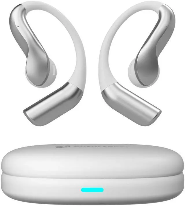 Main image of AI Translation Earbuds Real Time, 144 Languages Translator Earbuds, Bluetooth Open-Ear Translating Earbuds with 30H Playtime, Instant Voice Translator Device for Travel, Business, Learning, White