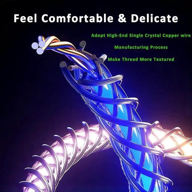 Alt view image 7 of 7 - 3Ft 66W Led Light Up Glowing USB C to USB C Cable,Aluminum Shell Fast Charging Wire LED RGB Light Gradual USB C to Type C Cord for Smart Phones and All Type C Device(Colorful)