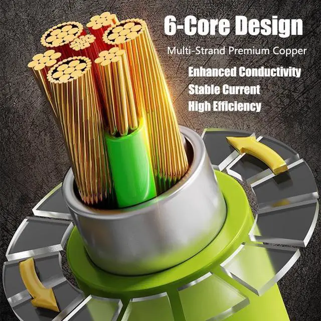 Alt view image 3 of 7 - Teilybao USB C Cable, 240W 4.92FT 6A Fast Charging USB C Charger Cable with LED Display, Zinc Alloy Silicone USB C to USB C Cable for iPhone 16/Pro/Plus/Pro Max, MacBook, iPad Pro, Galaxy S24/S23