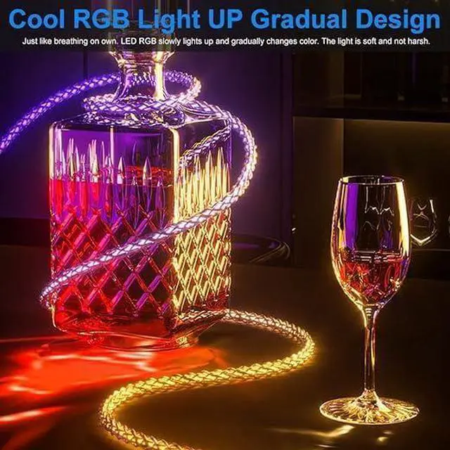 Alt view image 5 of 7 - USB C to Type C LED Light Up Charging Cable, RGB Flowing Light Up Glowing, 66W Fast Charging Cord for Samsung Galaxy S23 S22, iPhone 17/16/15 Pro Max Plus, iPad mini Pro Air, MacBook More (3.3FT)