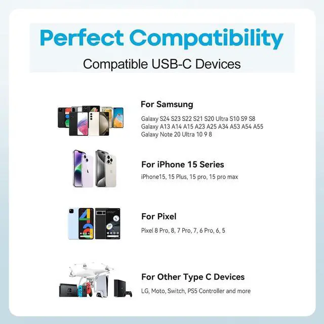 Alt view image 7 of 7 - USB Cable PD Fast Charger Lighted Up (USB C to C RGB),Mobile Phone Data Cable, Charging Cable, Supports Data Transfer, 39-inch, high-Transparency Pure Copper Braided Cable Body.