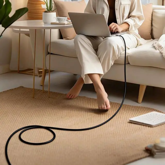 Alt view image 7 of 7 - USB C to USB C Cable 6.6ft 60W, 180°Rotating USB C Fast Charging Cable for iPhone 17/16/15 Series, iPad Pro, Pixel, Laptop, MacBook, Galaxy S23/S24 Ultra - Black
