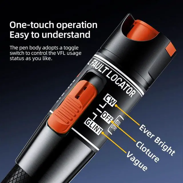 Alt view image 4 of 7 - Visual Fault Locator,10-20KM VFL Fiber Optic Tester Kit - Include Single Mode 9/125um FC Male to LC Female Adapter, VFL for Fiber Network Cable Test